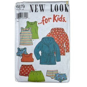 New‎ Look Sewing Pattern 6879 Coat Jacket Shirt Shorts Size 3-8